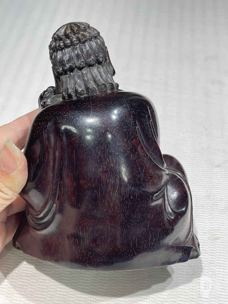 清代 紫檀木雕伏虎罗汉 - 图7